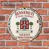 HD Tin Sign Benvenuti a Casa Nostra Italian Welcome D Flat Wall Decor for Home and Kitchen