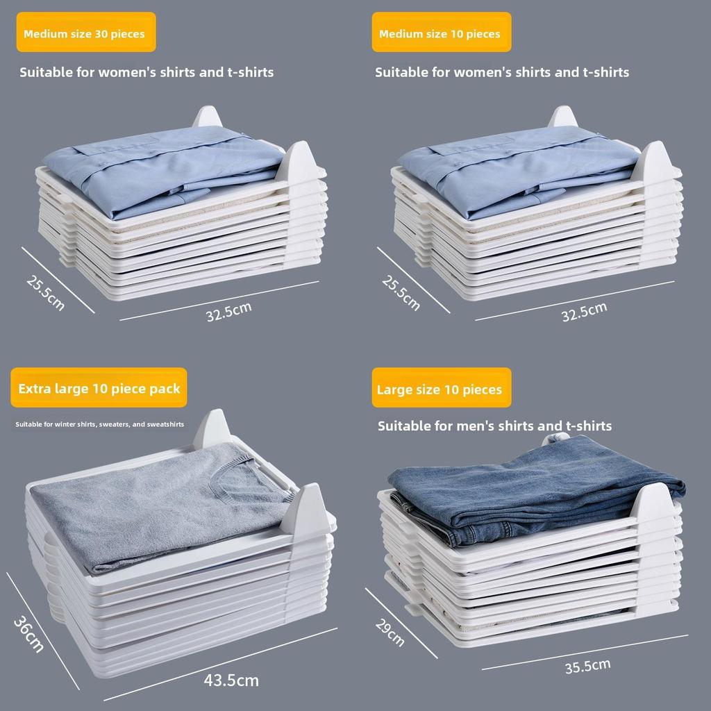 Clothing Organizer Foldable Storage Shelf For Home Wardrobe With Layered Design