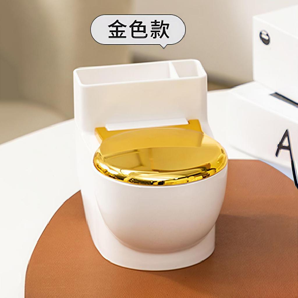 1pcs Creative Wall Mounted Toilet Shape Ashtray With Lid Novelty High-end Ashtray Stainless Steel Ashtray Suitable for Home Livi