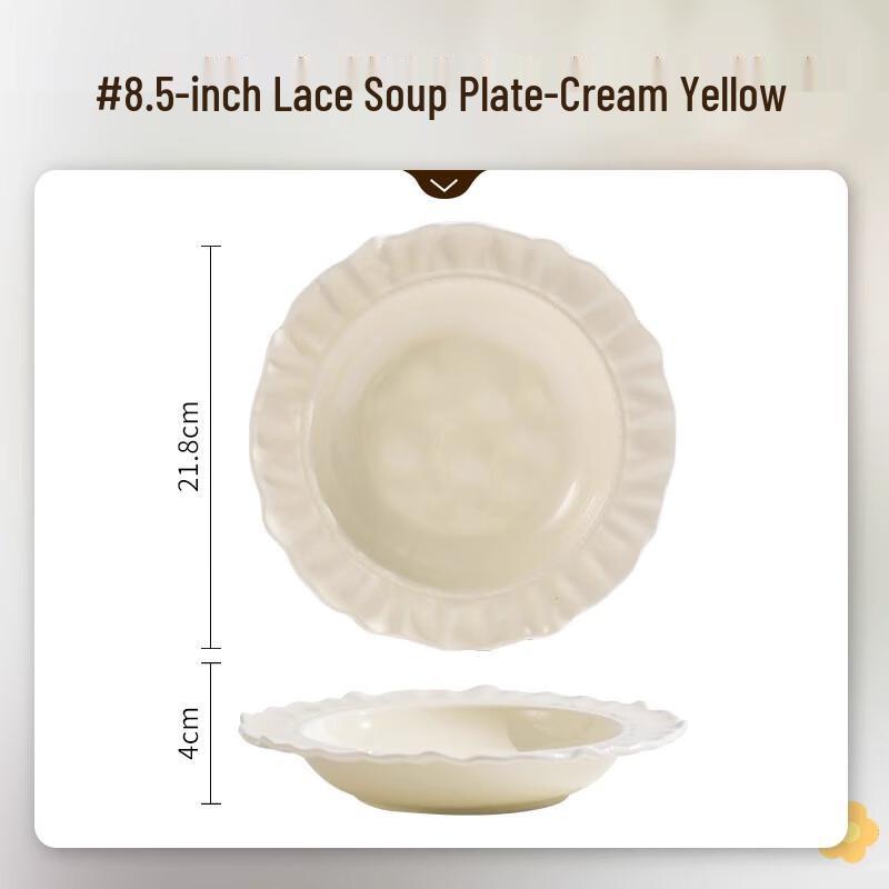 Morder Lanka Petal Ceramic Soup Plate