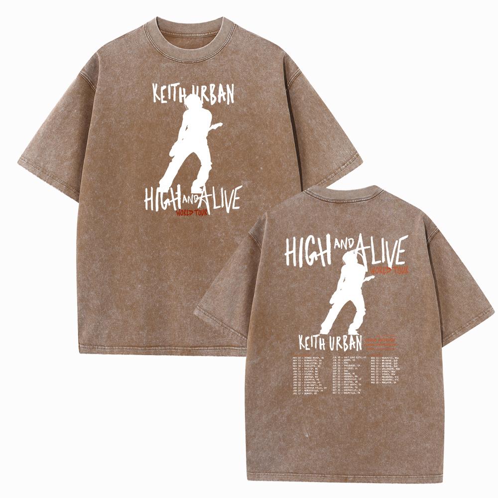 

Футболки для тура Кита Урбана Харадзюку Винтажные с круглым вырезом и коротким рукавом Хлопковые мужские и женские футболки Подарочные топы 3XL