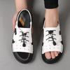 2024 New Summer Leather Dual-purpose Beach Sandals Men Slippers Holidays Sandals Beach Shoes Men Soft Breathable Casual Shoes