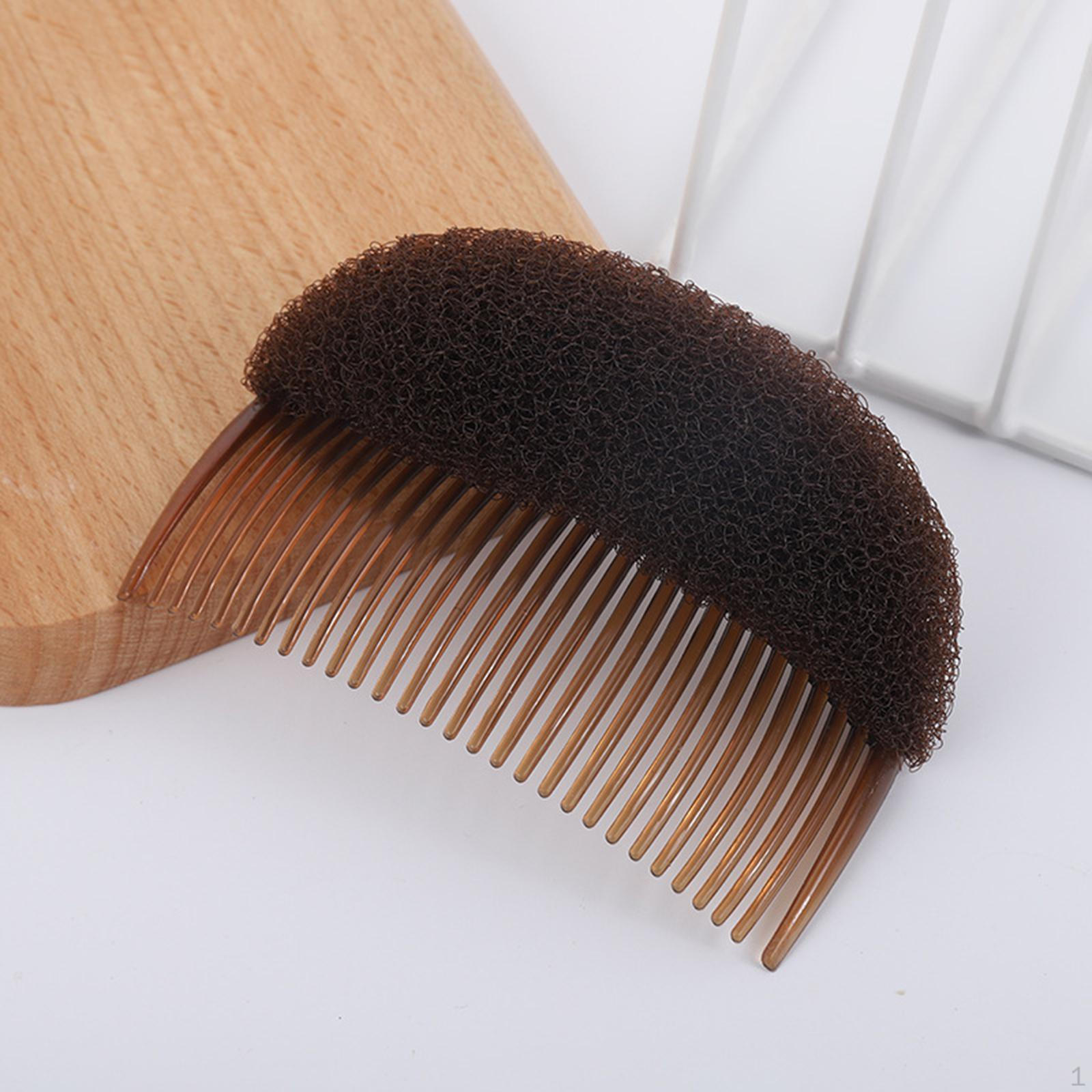 

Hair Styling Comb Volumizing Clip Multipurpose Portable DIY for Women L коричневий