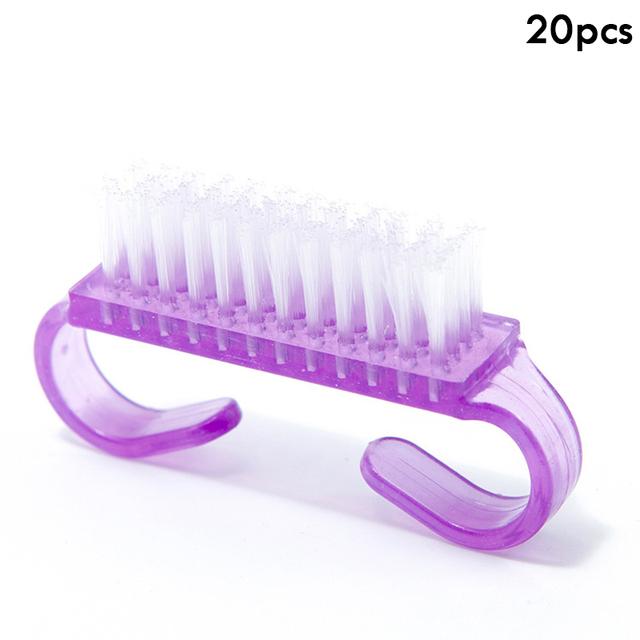 

20 шт., мини-щетки для очистки ногтей от пыли для УФ-геля, акриловая мягкая кисть для удаления блесток, кисть для ухода за пальцами, инструменты для маникюра и Peidcure
