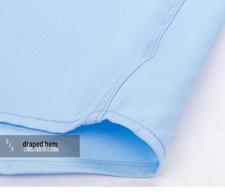 Men's Wrinkle-Resistant Polyester Stretch Long Sleeve Dress Shirt