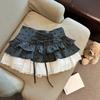 Lace Short Puff Skirt Sweet A-line Cake Shirt Short Fashion Mini Cake Skirt  Streetwear