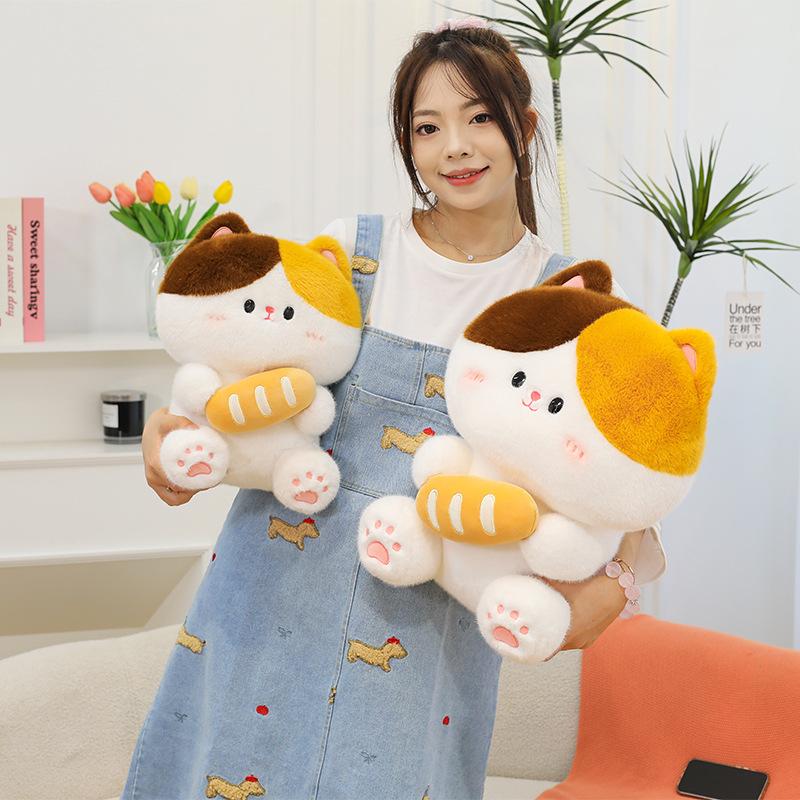 Cute and Cute Baguette Cat Plush Toy Kitten Doll Doll Doll Children's Pillow Gift