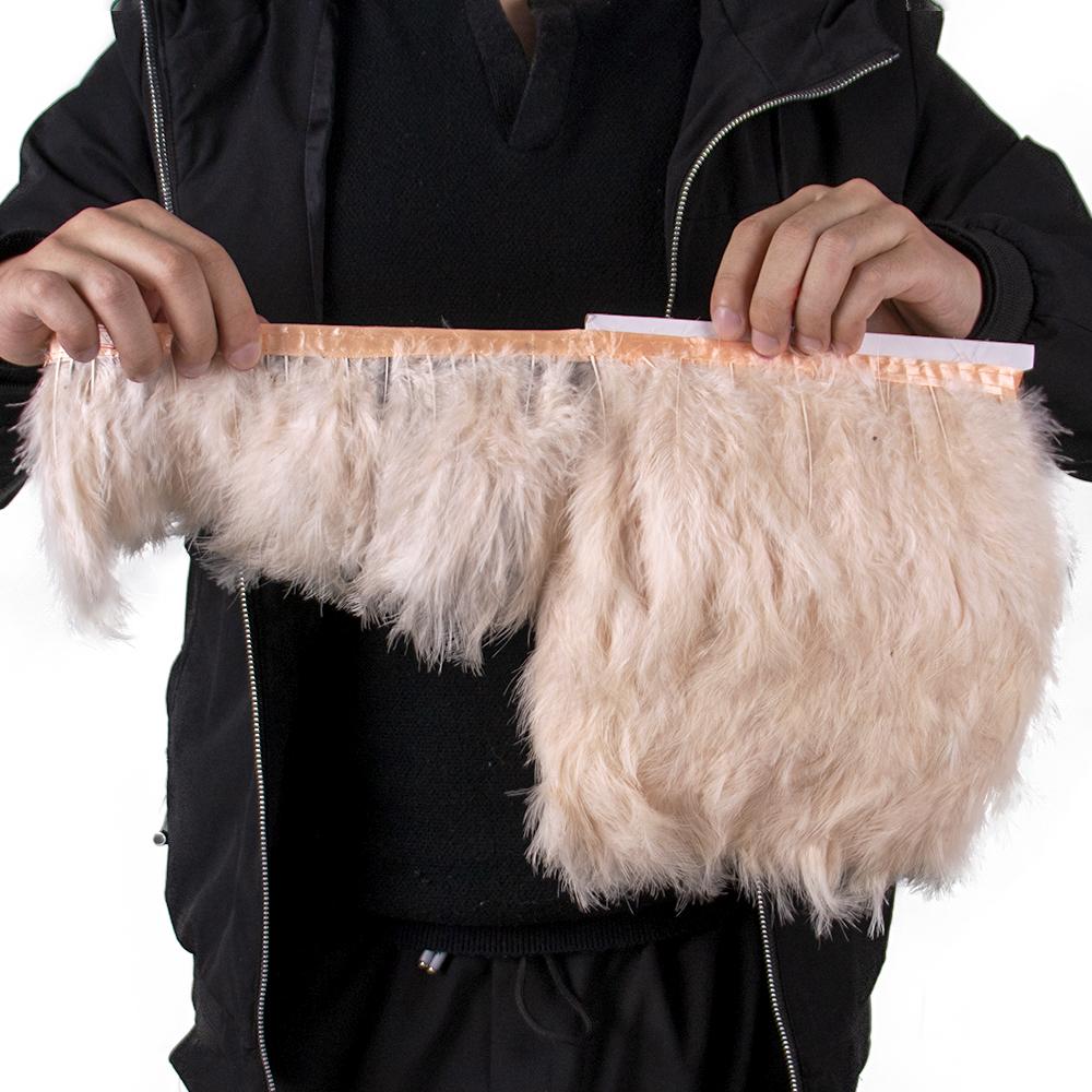 1M Fluffy Turkey Marabou Feathers Ribbon Trim 10-15cm for Wedding Party Clothing Dress Decoration Accessories Sewing Plumes
