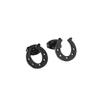Stylish U-shaped Hollow Stud Earrings with Horseshoe Pendant for Women