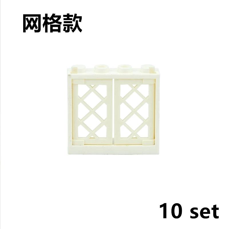 DIY Zubehör Stadt Freunde Haus MOC Teile Zaun Treppen Leiter Tor Bausteine Tür Fenster Figuren Garten Leduo Ziegel