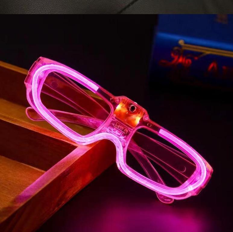 Festival Celebration Style Rectangle Luminous Glasses Women Men Eyeglasses Sqare Shades Light Glasses for Party Female Eyewear