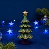 Christmas Tree Statue Small Decorations for Shelf Holiday Landscape