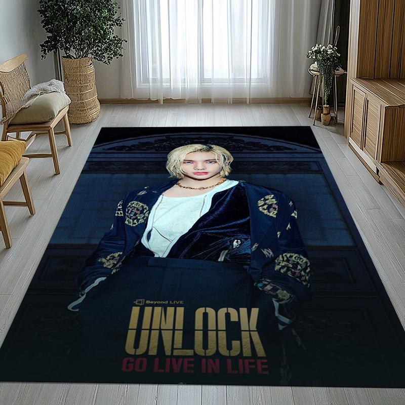 Felix Kpop Stray Kids Star Living Room Non-Slip Area Rug Soft Carpet for Bedroom Kids Playroom Sofa,Home Decor Doormat Gift