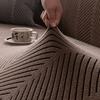 High Elasticity Solid Striped Sofa Cover Soft Polar Fleece Stretch Corner Couch Cover 1/2/3/4/5 Seater Pet Friendly Home Textile