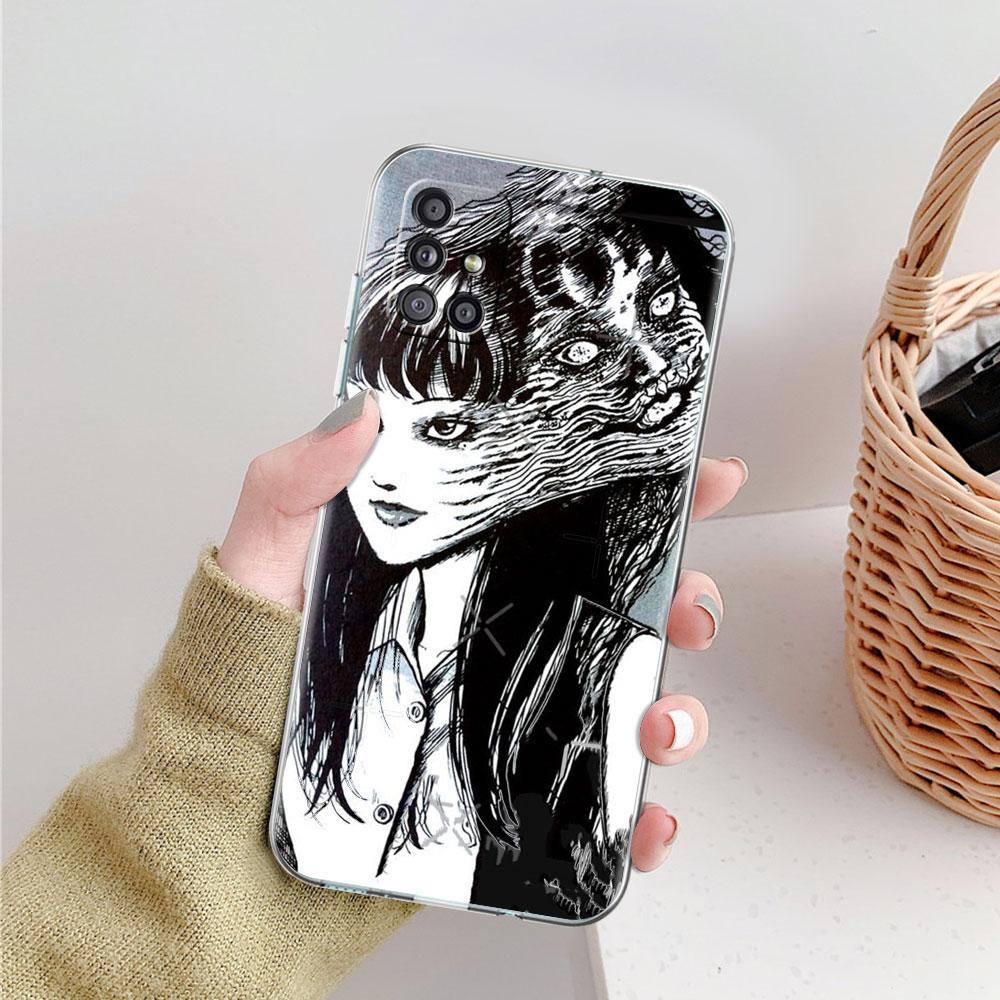 Soft Phone Case For Samsung Galaxy A51 A21s A71 A12 A31 A52 A41 A32 A02s A11 A72 A52 Clear Back Cover Funda Junji Ito Tomie Tees
