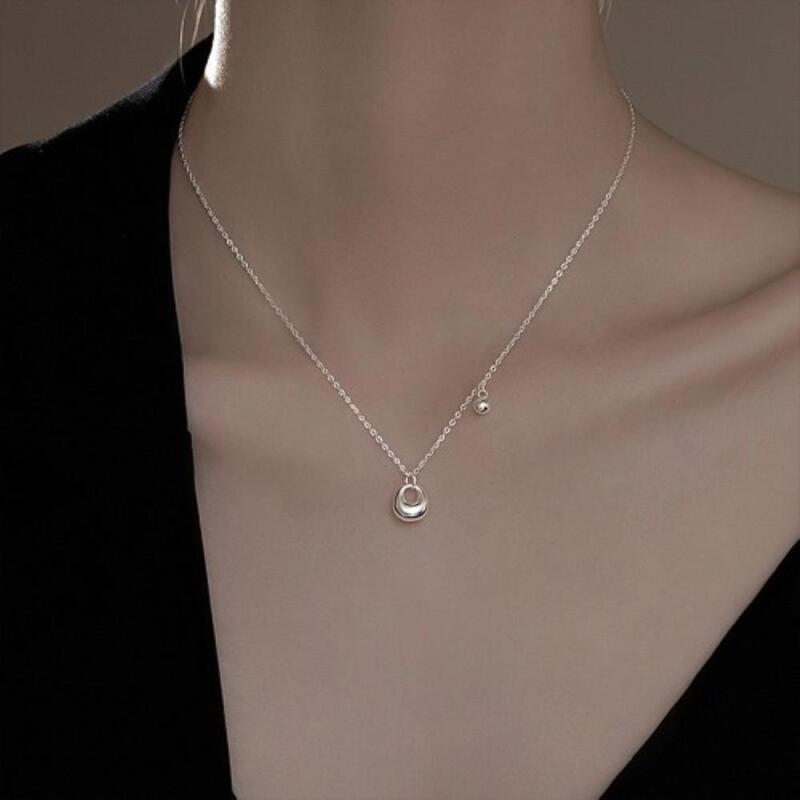 

Women s High-Quality Minimalist Silver Double Chain Necklace A31987_ONECOLOR