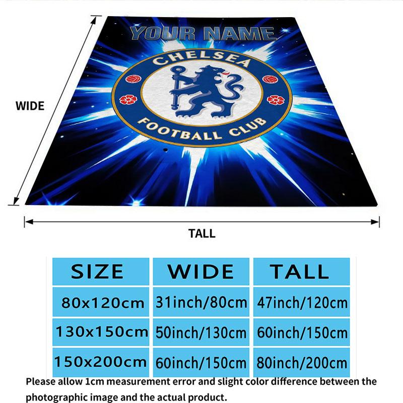 Custom Chelsea F.C Blanket, High Quality Comfortable for All Seasons, Home Decor, Warmth and Comfort