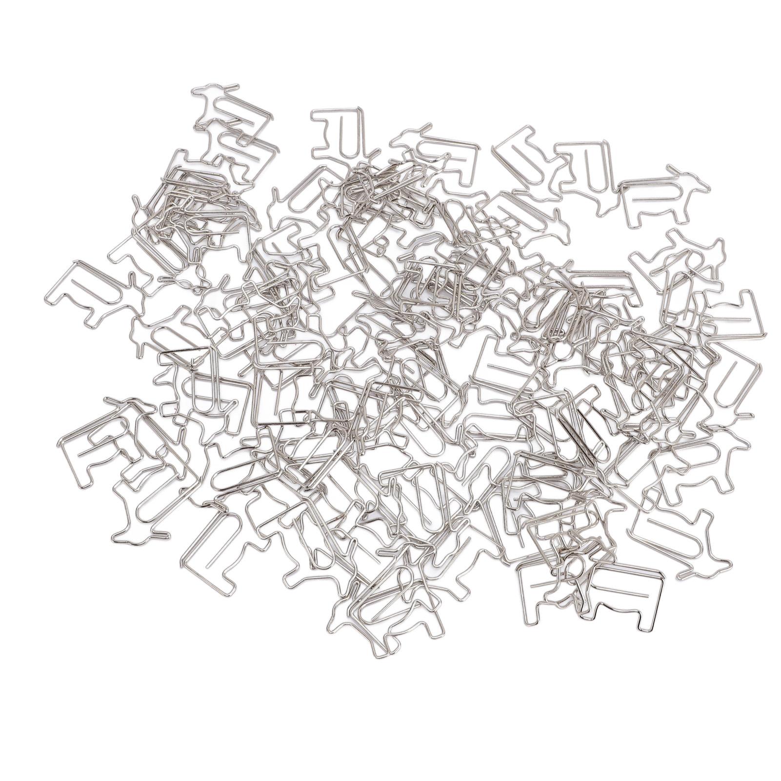 

100 шт. Скрепки для бумаги в форме коровы, Железная проволока, Милая скрепка-закладка для файлов, скрапбуков, заметок, для офиса, школы