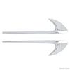 1Pair ABS Car Side Wing Fender Sticker Badge Emblem Decals
