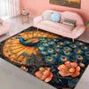 Peacock and decorative feathers Pattern Rug Carpets for Bedroom Living Room Sofa Mat Creative Door Mat Cloakroom Home Decor