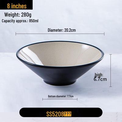 8-inch Melamine Nordic Style Ramen Bowl