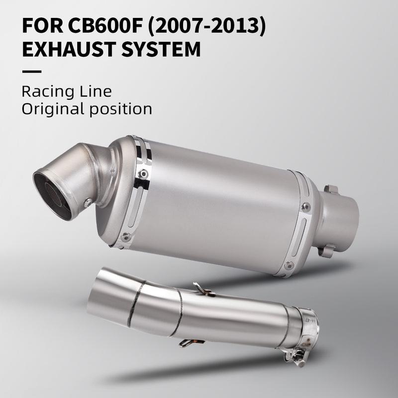 For Hornet CB600F CB 600F 2007- 2013 Hornet CB600 Exhaust Muffler Middle CB600F Link Pipe Escape Pipe Slip-on