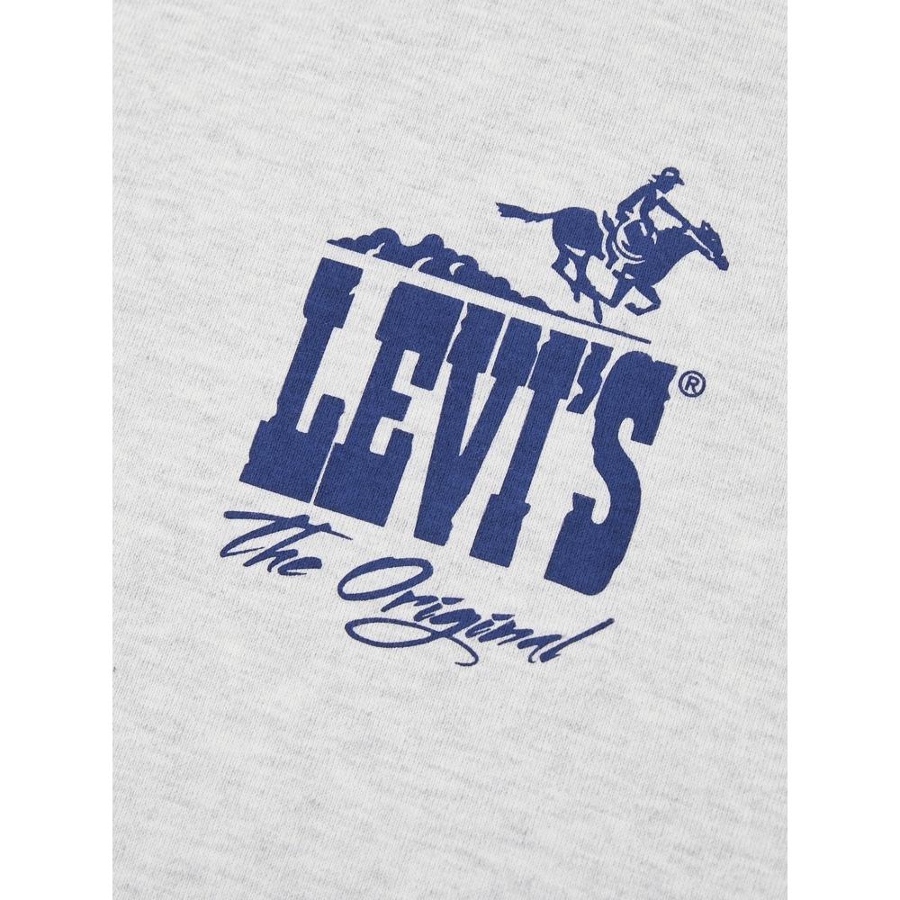 Levis Logo Printed Round Neck Short Sleeve T-Shirt Men Tops Light-Gray A9221-0002