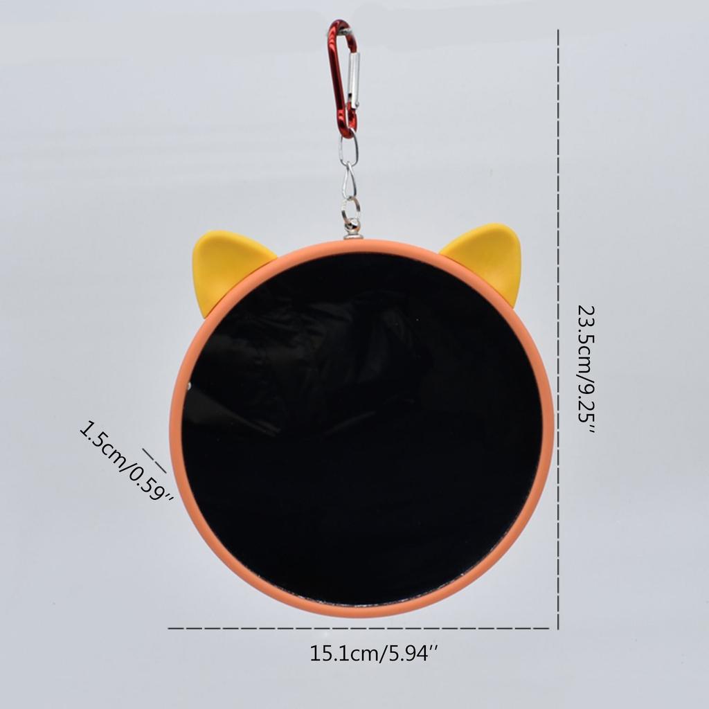 Bird Mirrors for Cage Plastic Mirror with Metal Hanging Hook 5.9 Inch Diameter Keeping Birds Occupied and Engaged