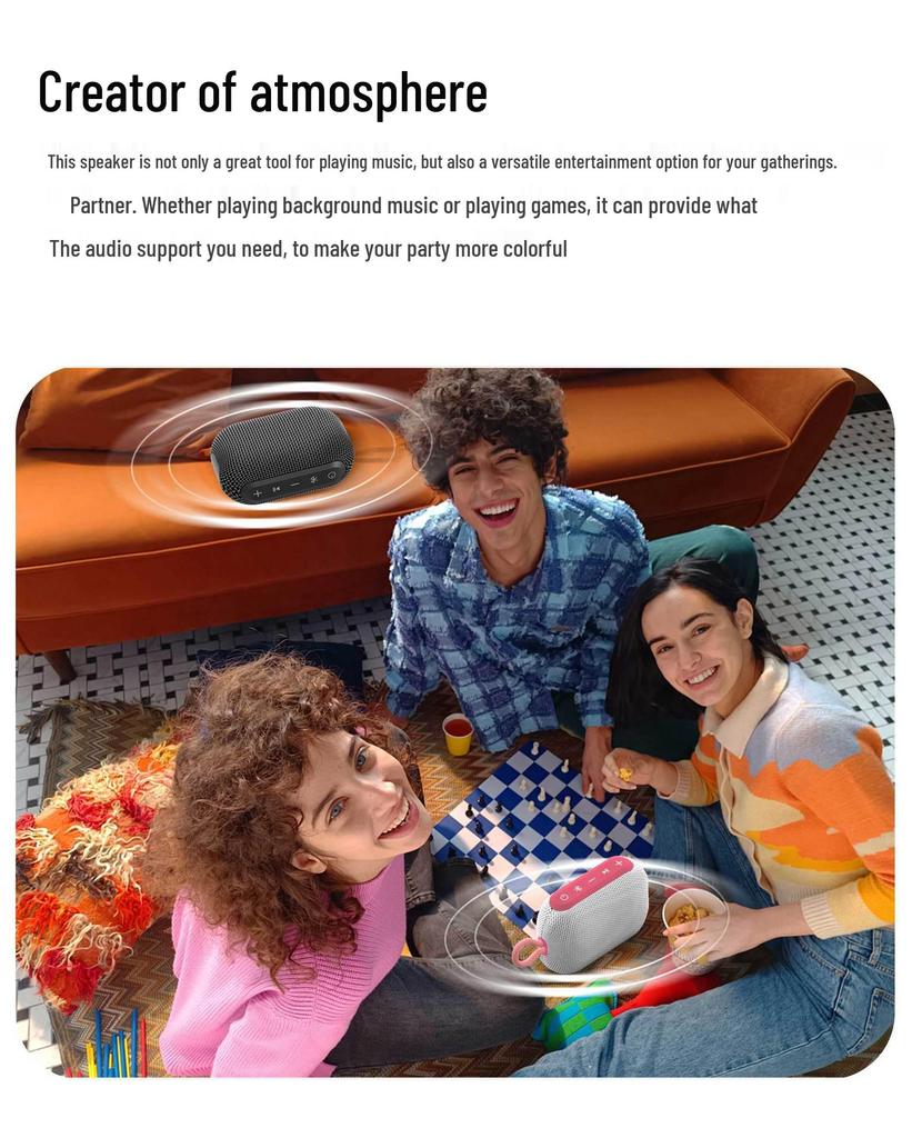 4GO Waterproof Portable Bluetooth Speaker: High-Quality Sound, Outdoor Wireless Mini Subwoofer