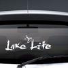 27*10cm Surfing Lake Life Vinyl Car Decal Sticker Wakeboard Wake Skate Wake Surf Boat