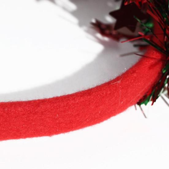 Christmas Headband for Women Girls Holiday Tree/Reindeer/Snowman/Bell Hair Aceessory with Tinsel for Xmas Party Favor