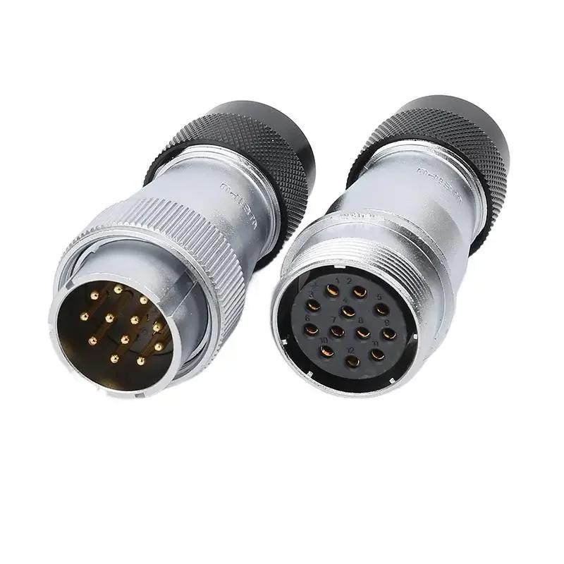 WEIPU WS32 TD+ZD 4 6 8 10 11 13 19Pin Docking Power Circular Connector M32 Soldering Single Wire Cable Adapter Aviation Plug