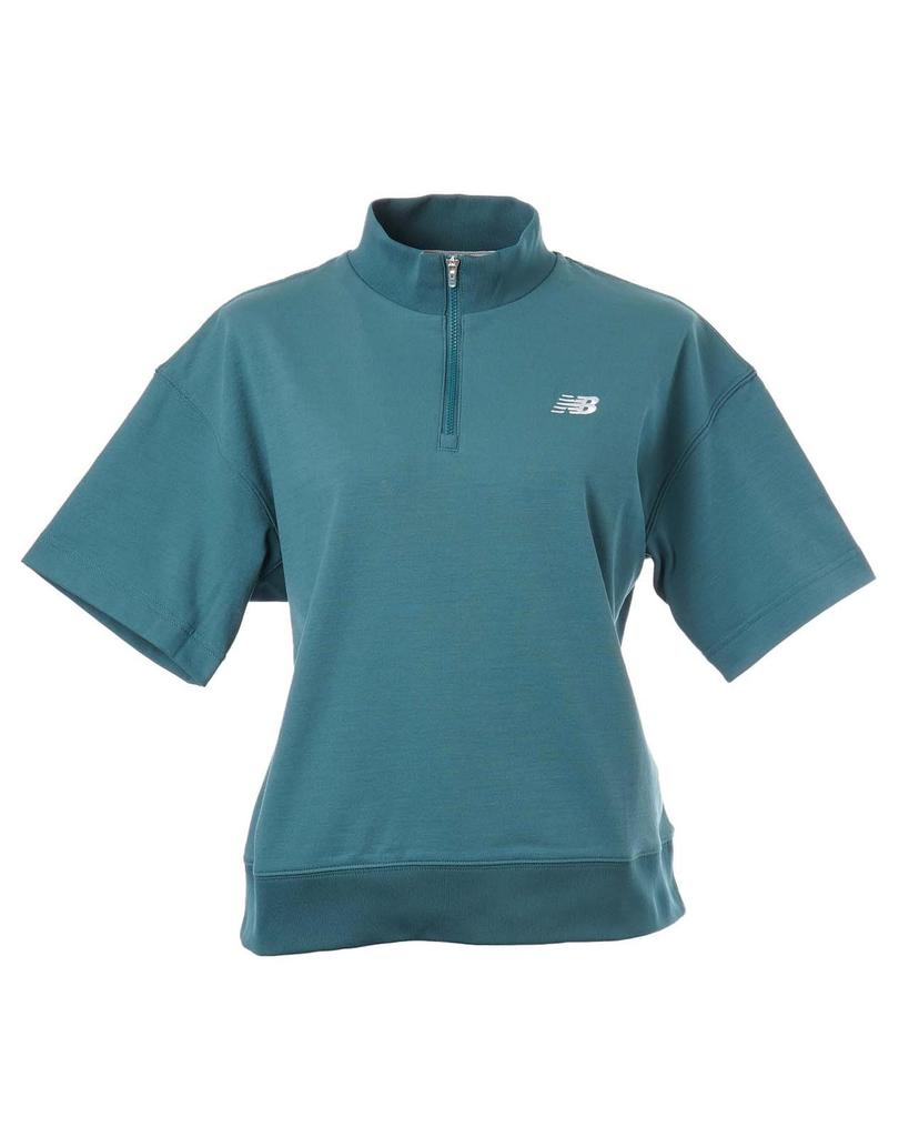 New Balance Short Sleeve Mock Neck Sweatshirt Fits All Golf Size 1 Women's (Stretchable, Teams) / 012-5164501 182_Khaki [M]