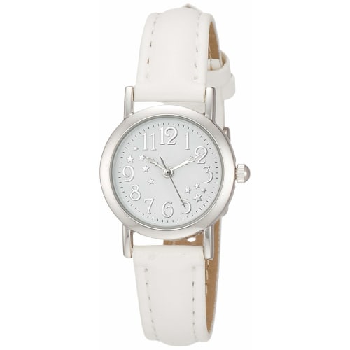 Arias Amalfidia Analogue Watch, Waterproof, Leather Strap, White Star Dial, WW19010A-91, Women's, White