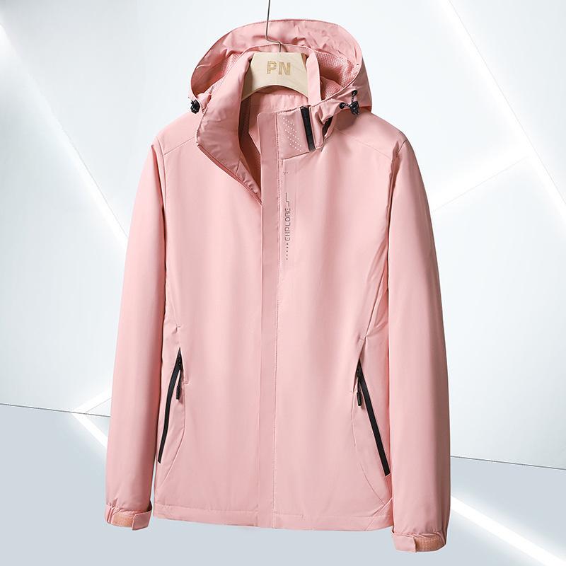 Kurtka dla par na wiosnę i jesień, cienka, górska, outdoorowa, sportowa, wiatrówka, męska, z kapturem