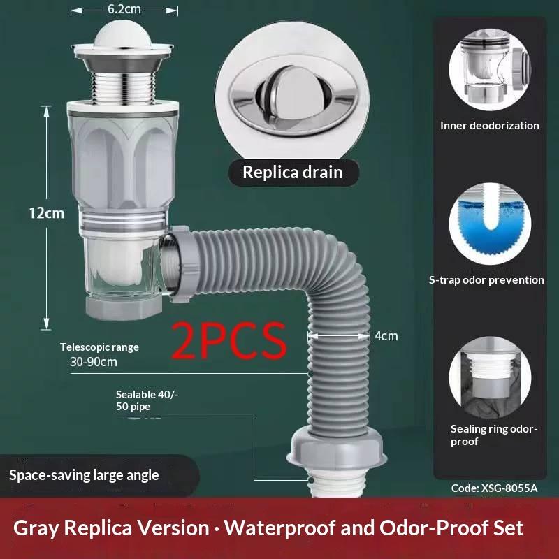 Flexible Drainage Outlet Pipe For Kitchen Bathroom Vanity Restroom Draining Sink
