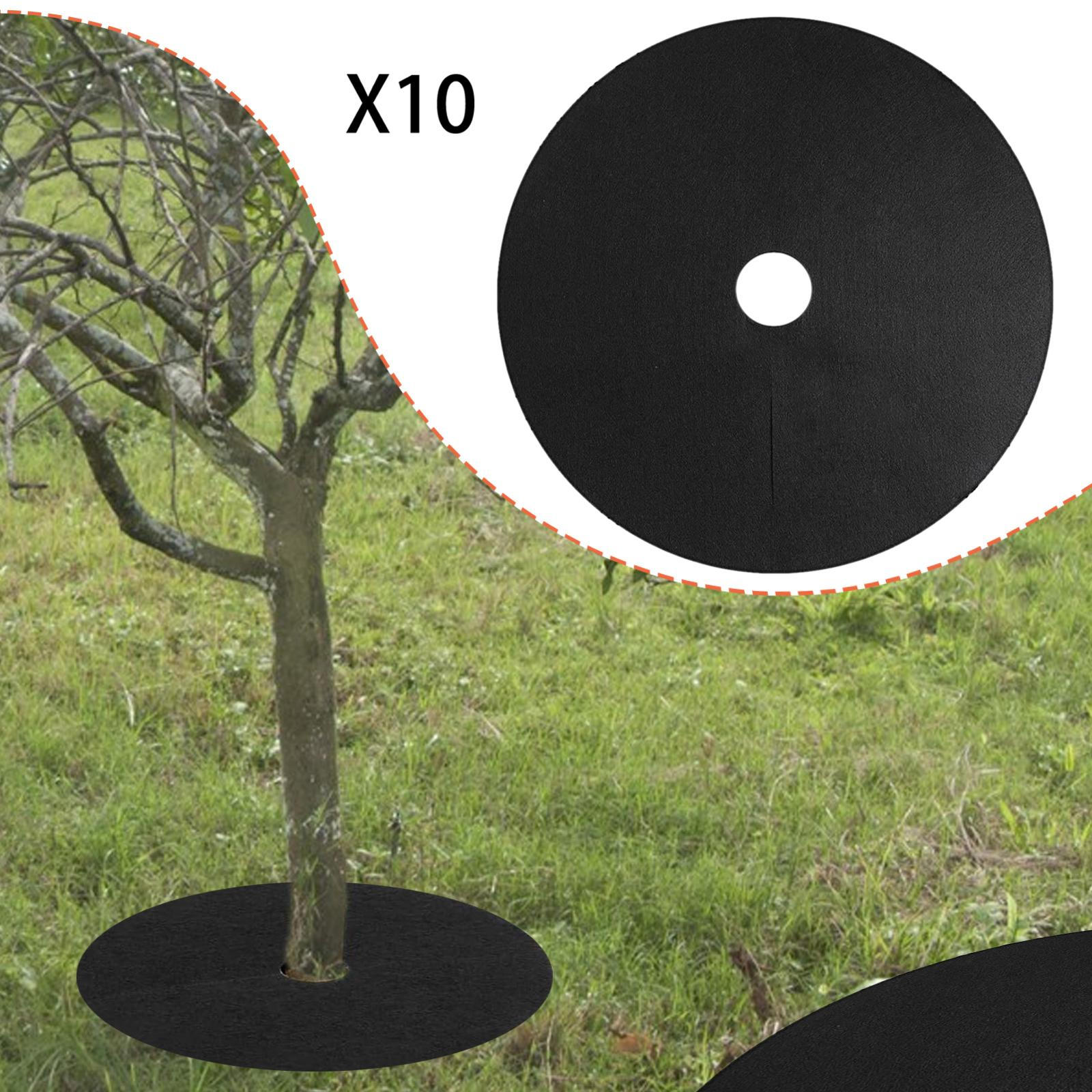 

Tree Weeding Barrier Mats Garden Barriers Anti Slip,Ground Covers Protector for 52cm чёрный