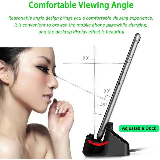 USB C Charger Dock Stand for iPhone 15 Series, Samsung Galaxy, LG, HTC, Google Pixel and More Type-C Phone, USB C Charging Dock for Switch/Switch