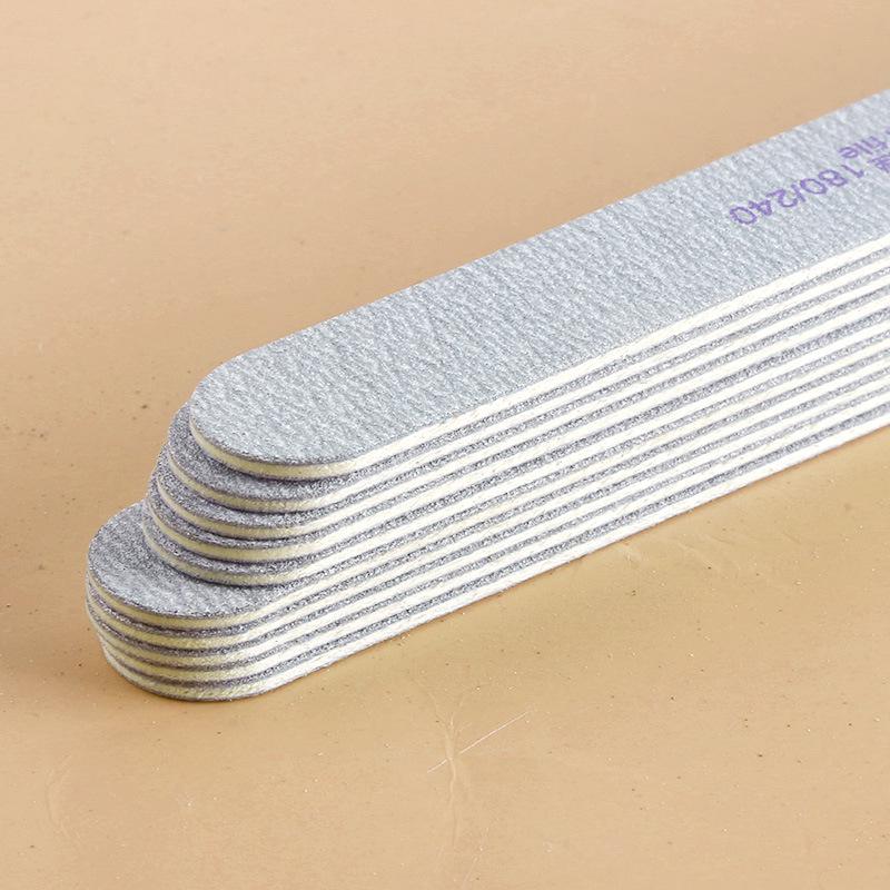 Ultra-Thin Wooden Nail File 180/240 Grit for Natural Nail Shaping