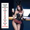 Sexy Bunny Girl Cosplay Kostýmy Ženy Vyprázdnění Erotické prádlo Set Anime Králík Noční klub Role Play Outfity Sex Porno Uniforma