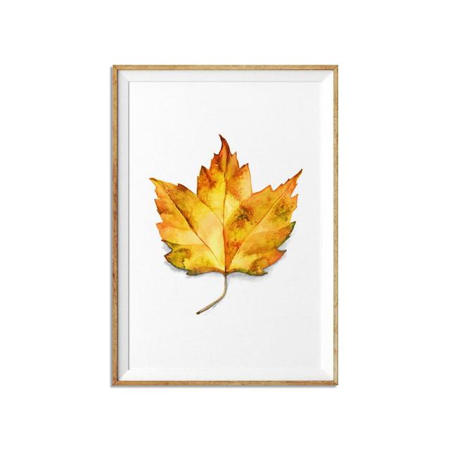 Fall Leaf Watercolor Posters and Prints Autumn Leaves Wall Art HD Pictures Canvas Painting Living Room Home Aesthetic Decoration