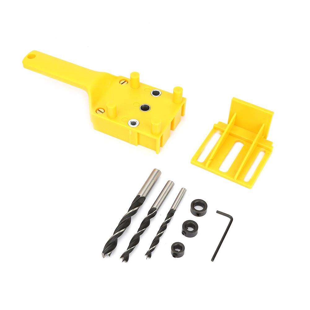 

Handheld Woodworking Doweling Jig 6 8 10mm Drill Guide Wood Drilling Hole Locator