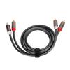 2Pcs RCA Cables Cord 2 To 2 AV 4 Head Power Amplifier Audio Cable for Subwoofers 3.3ft Long