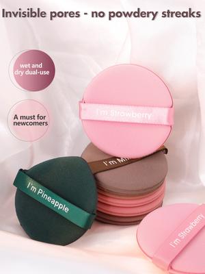 Single Air Cushion Puff with Canister Powder Puff Set a Box of 7 Packs Do Not Eat Powder Convenient Storage Beauty Tools