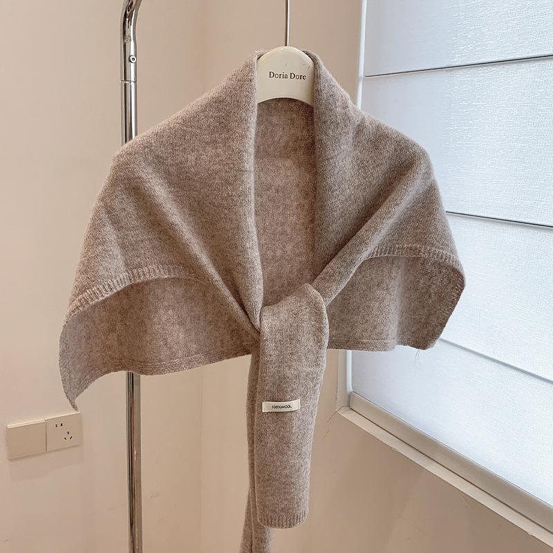 

Warm Winter Wool Knitted Shawl Scarves Office Air-Conditioned Room Neck And Shoulder Scarf Casual Fashion Outdoor One Size