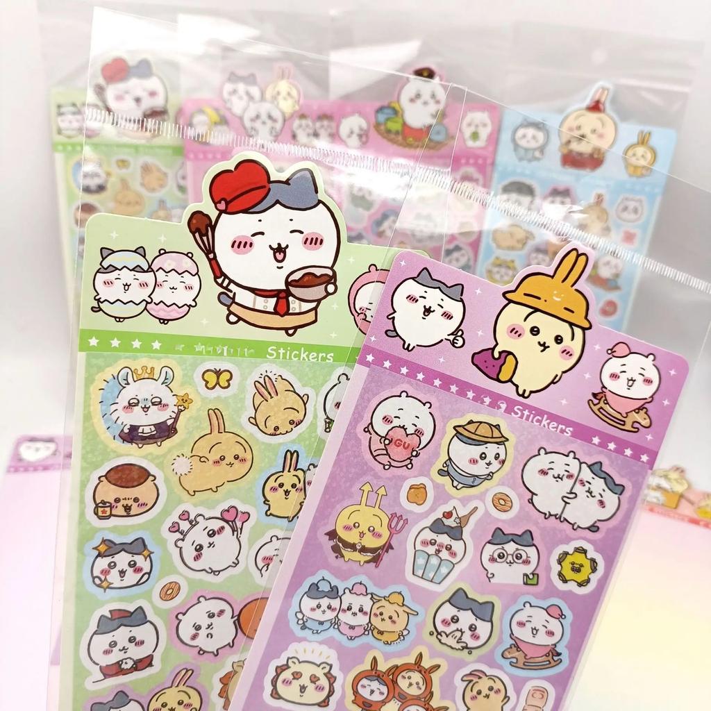 20Sheets Mix Kawaii Chiikawa Anime Stickers Cute Hand Acount Suitcase Phone Case Laptop Stickers Kids Toys Gifts