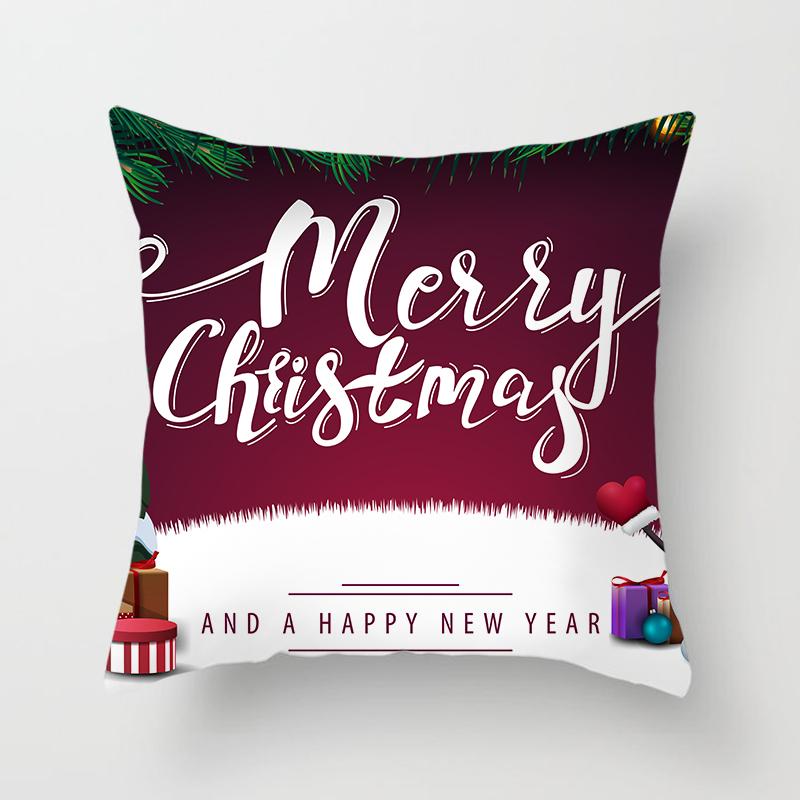 Christmas Throw Pillow Set Santa Claus Sofa Gift Home Decor Pillowcase Christmas Gift Pillowcase