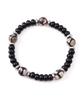 Black Beige Mix Bead Bracelet (PLT-BR-053_BK)