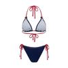 Groot formaat zwempak, Europese en Amerikaanse bandjes split bikini dames sexy driehoekskop Huludao strandzwempak