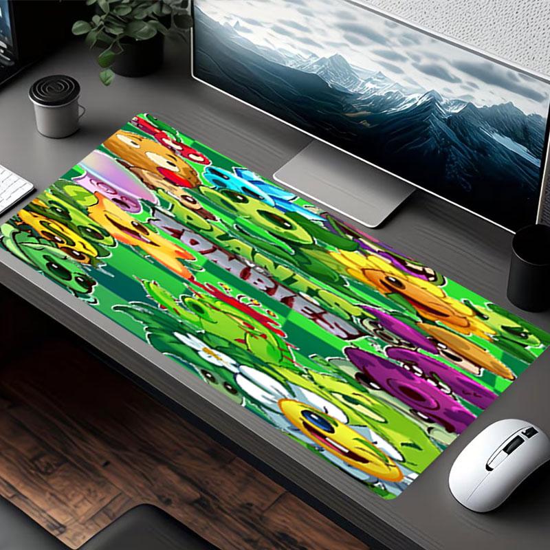 Pflanzen vs. Zombies Print Mauspade, für Tastaturablage Laptop PC Matte für Büro Heimgebrauch, Schreibtischdekoration, Perfektes Geburtstagsgeschenk für Gamer
